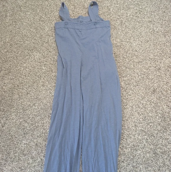 Pact Alice Slub Dust Blue Jumpsuit - Picture 7 of 9